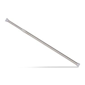 Relaxdays Teleskopstange Edelstahl Silber Verstellbar Rutschfest 66 cm x 110 cm