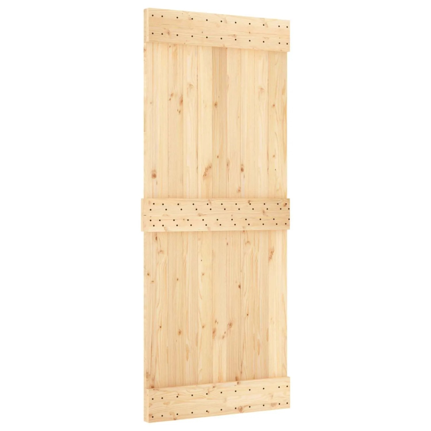 vidaXL Schiebetür NARVIK Natur und Schwarz 85 x 210 cm 213,5 cm 3445283