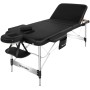 Tectake 3 Zonen Massageliege Ko Tao Breite 78 cm Polsterung 5 cm Inklusive Tragetasche und 15 Einwegtücher 212 x 108 x 90 cm Schwarz