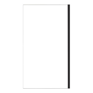 Rechteckiger AICA Badewannenaufsatz 80x140cm, 6mm ESG Glas, schwarzer Rahmen.