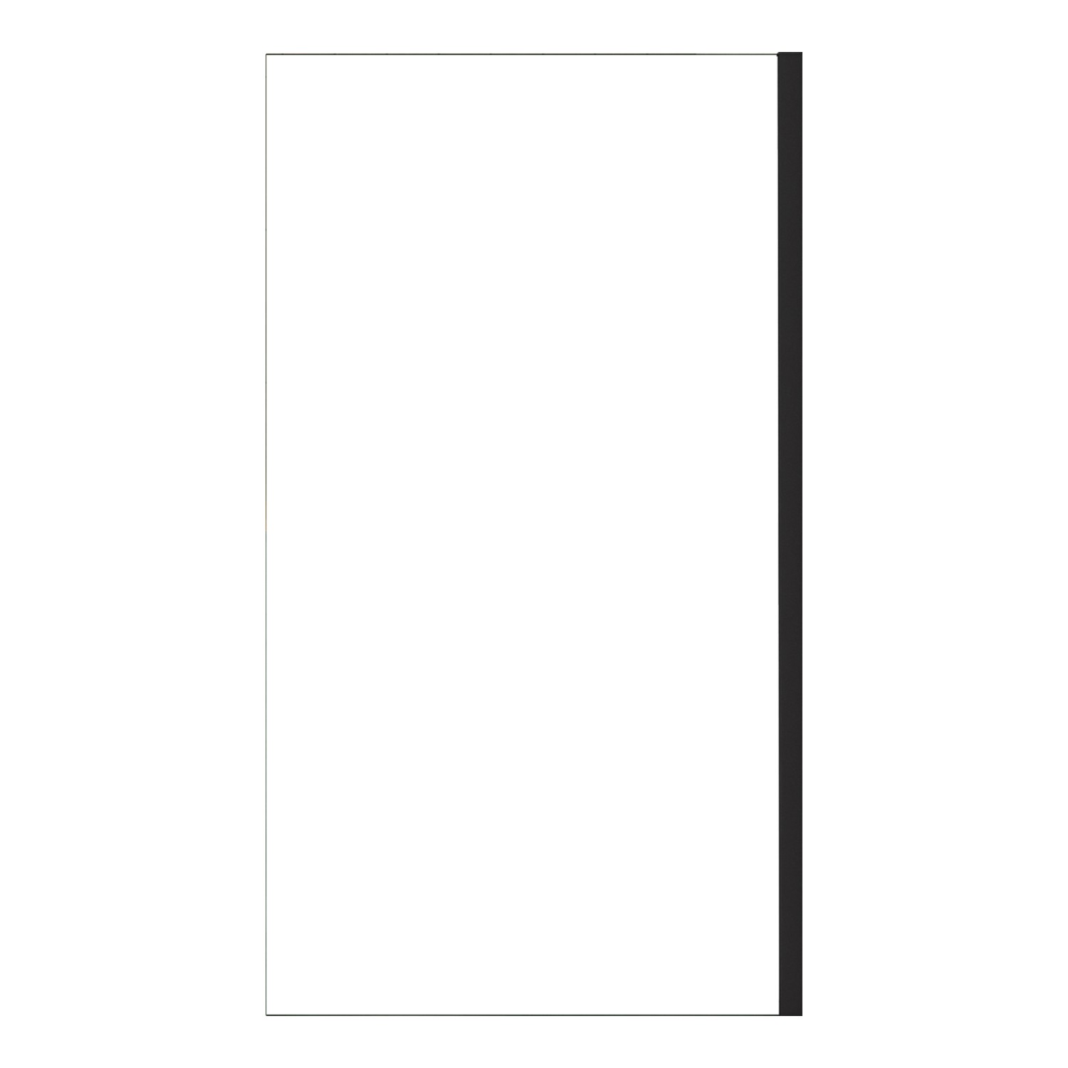 AICA 80x140cm Schwarz Rechteckige Badewannenaufsatz 6mm ESG Nanoglas Duschabtrennung Duschwand