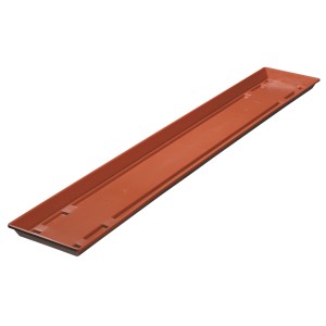 Geli Untersetzer Standard, ca. 100 cm, Terrakotta, für Blumenkästen, schützt vor Staunässe.