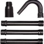 Einhell Dachrinnen-Set, 5-teilig für Laubbläser: Verbindungsstück, Rohre (gerade/gebogen) zur Dachrinnenreinigung.