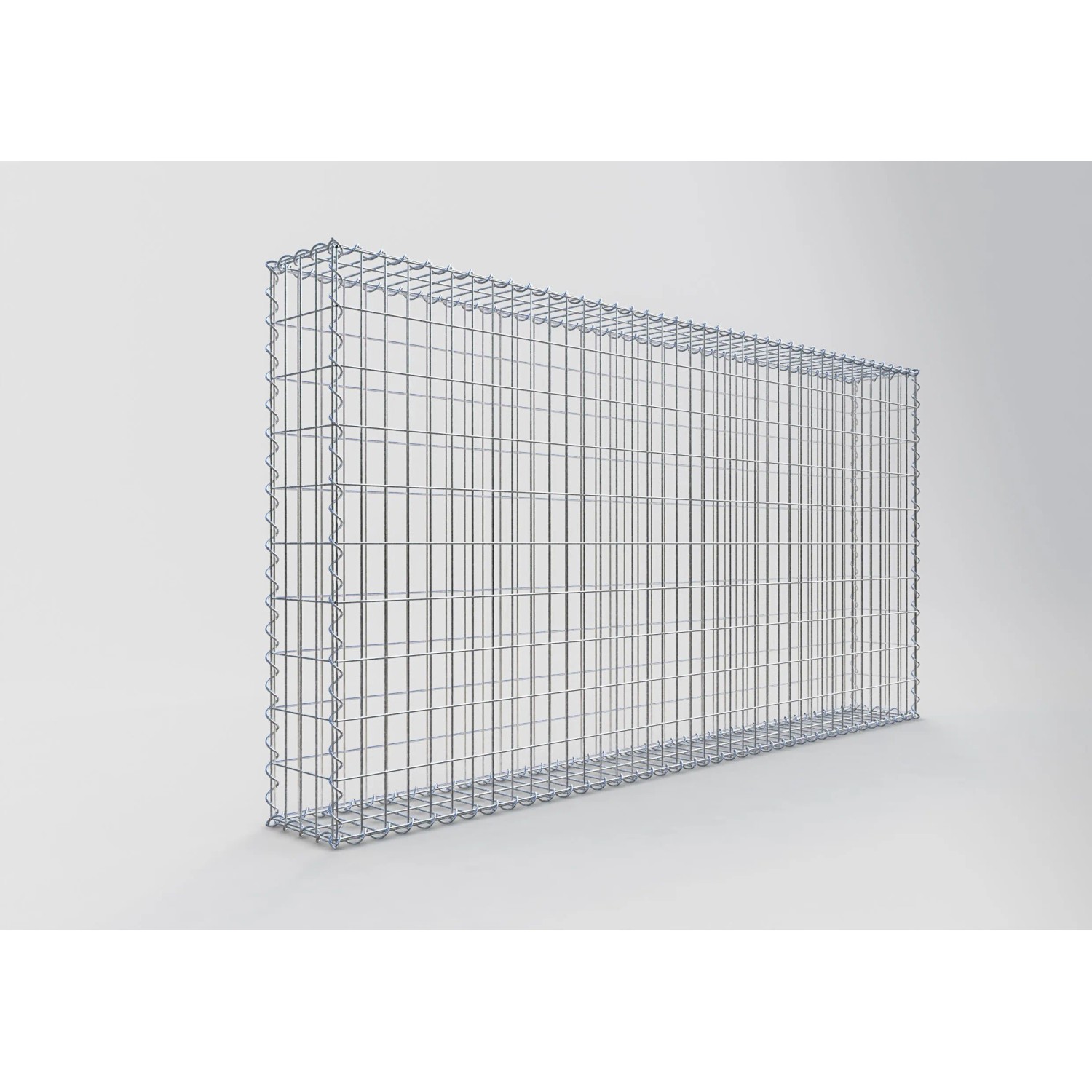 Gabiona Gabionenkorb, 100x200x20 cm, Maschenweite 5x10 cm, Drahtgitter für Einfassungen und Mauersysteme.