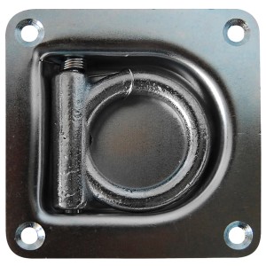 Las Zurrmulde mit Ring und Feder aus verzinktem Stahl für Autoanhänger.