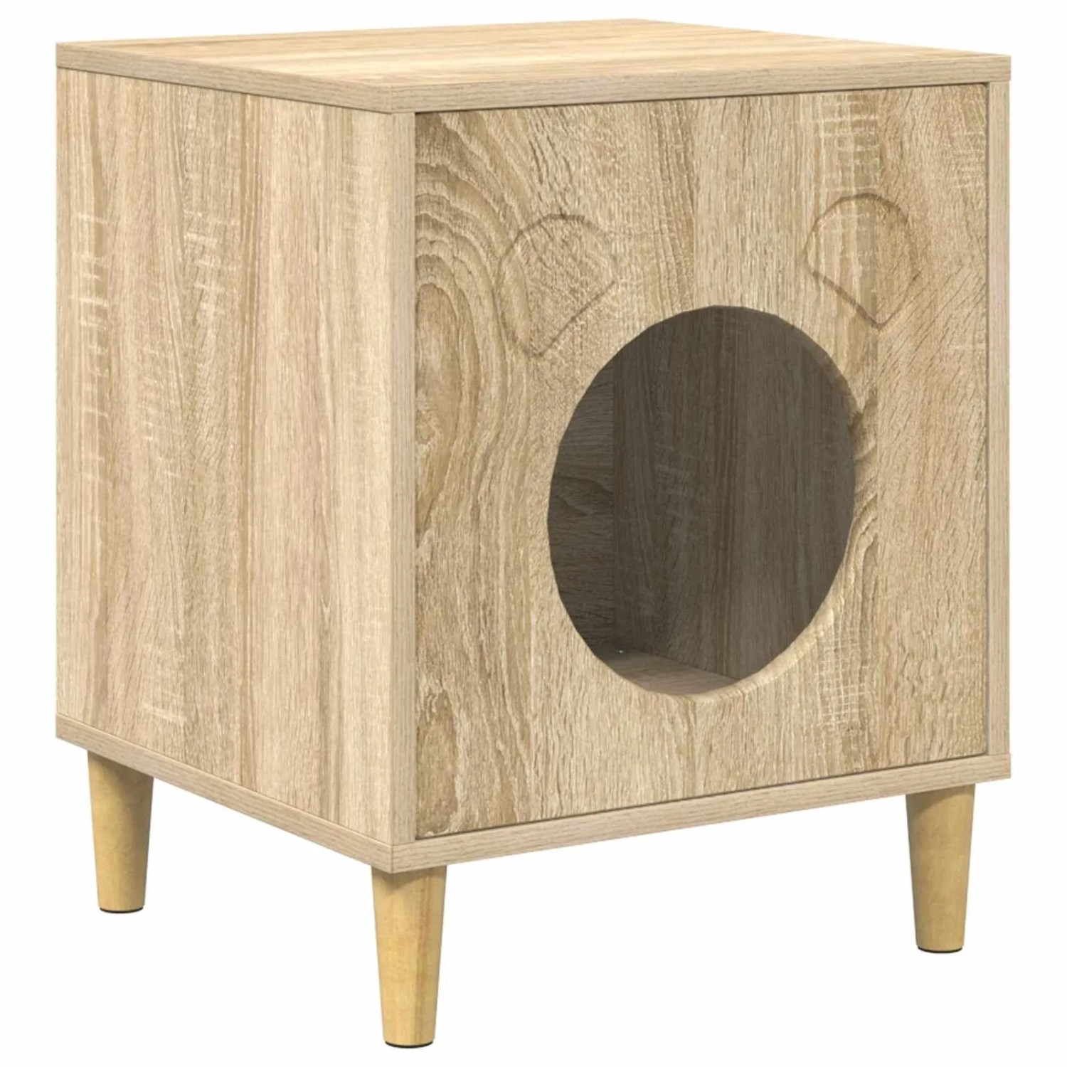 vidaXL Katzenhaus Sonoma 42,5 x 40 x 53 cm Holzwerkstoff 8000673