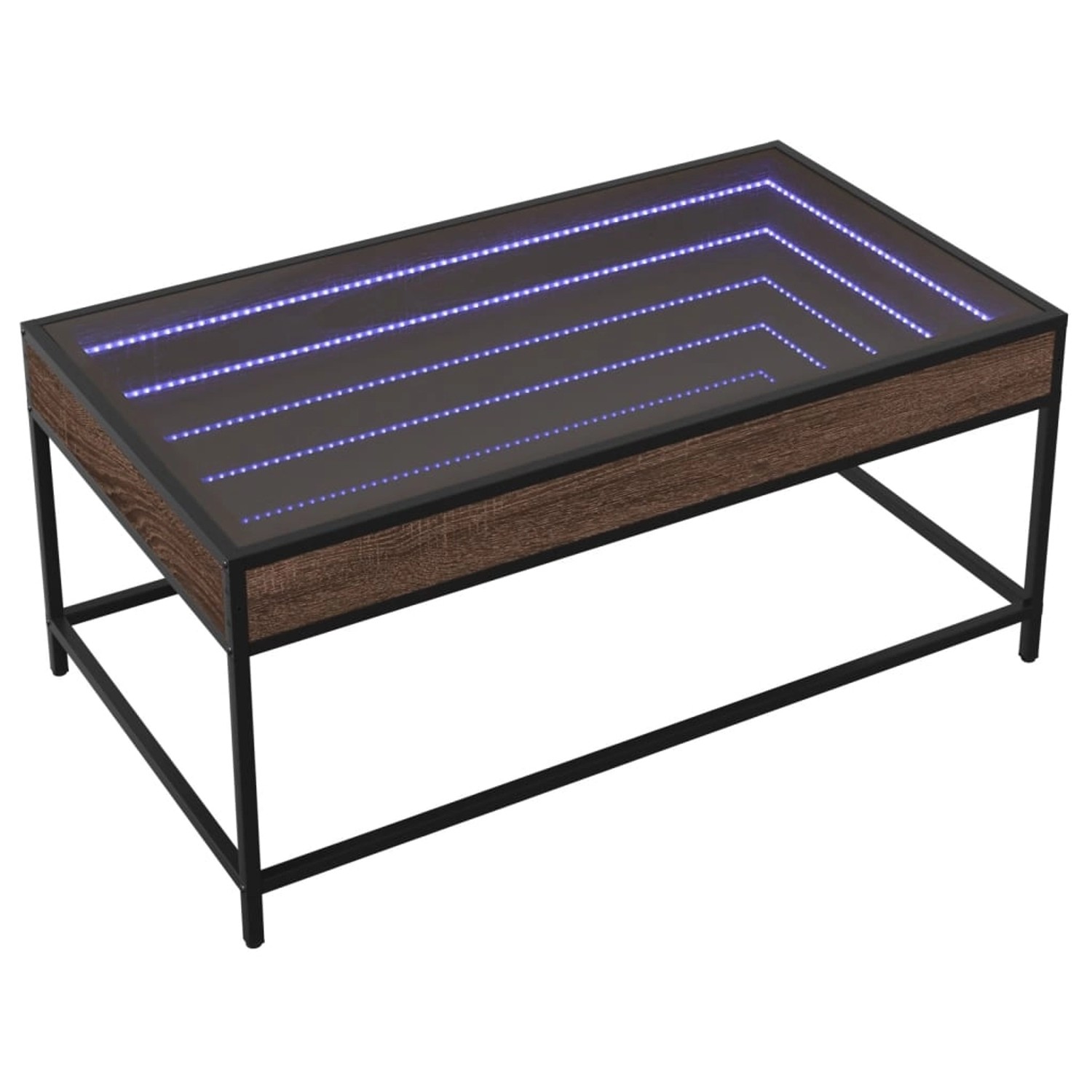 vidaXL Couchtisch mit Infinity-LED Braun Eichen-Optik 90x50x41 cm 847691 günstig online kaufen
