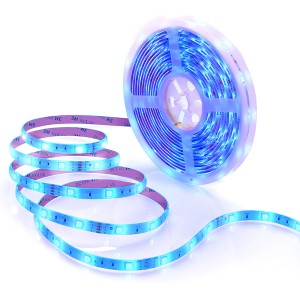 Govee RGB LED-Leuchtstreifen, 5m Rolle mit blauen LEDs, dimmbar.