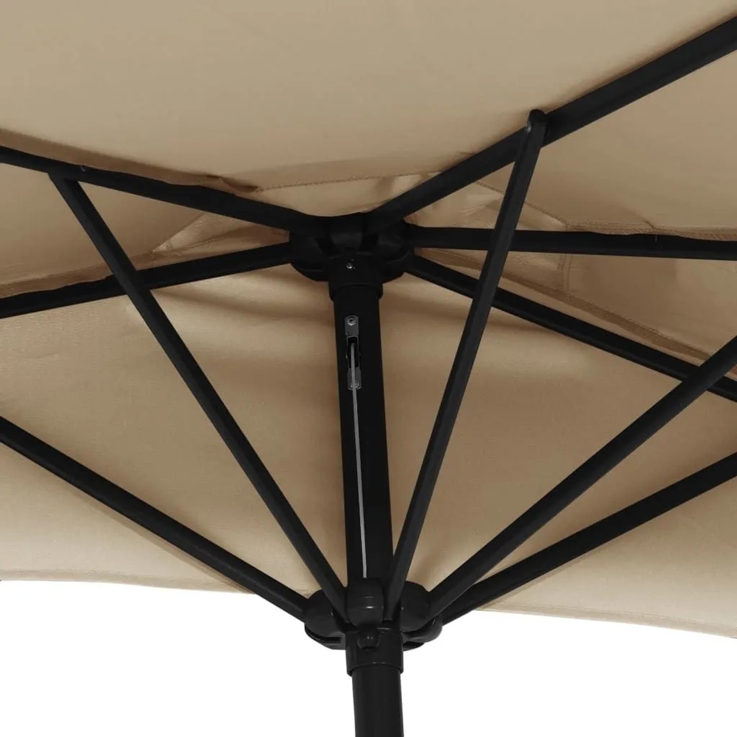 vidaXL Balkon-Sonnenschirm mit Alu-Mast Taupe 300x155 cm Halbrund 44594_7