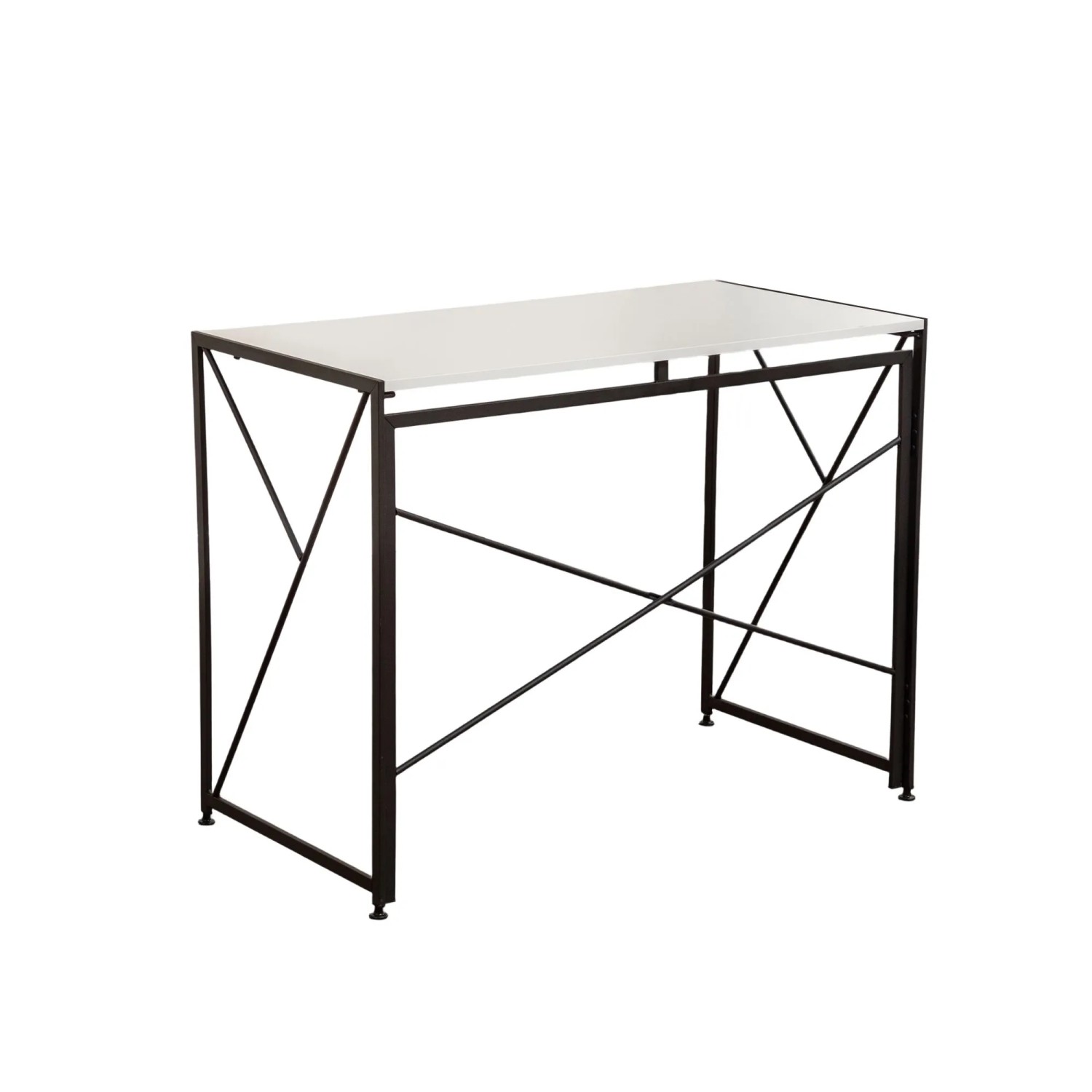 okwish Schreibtisch mit MDF Metall Home Office Klappbar 99x50x75cm Weiß