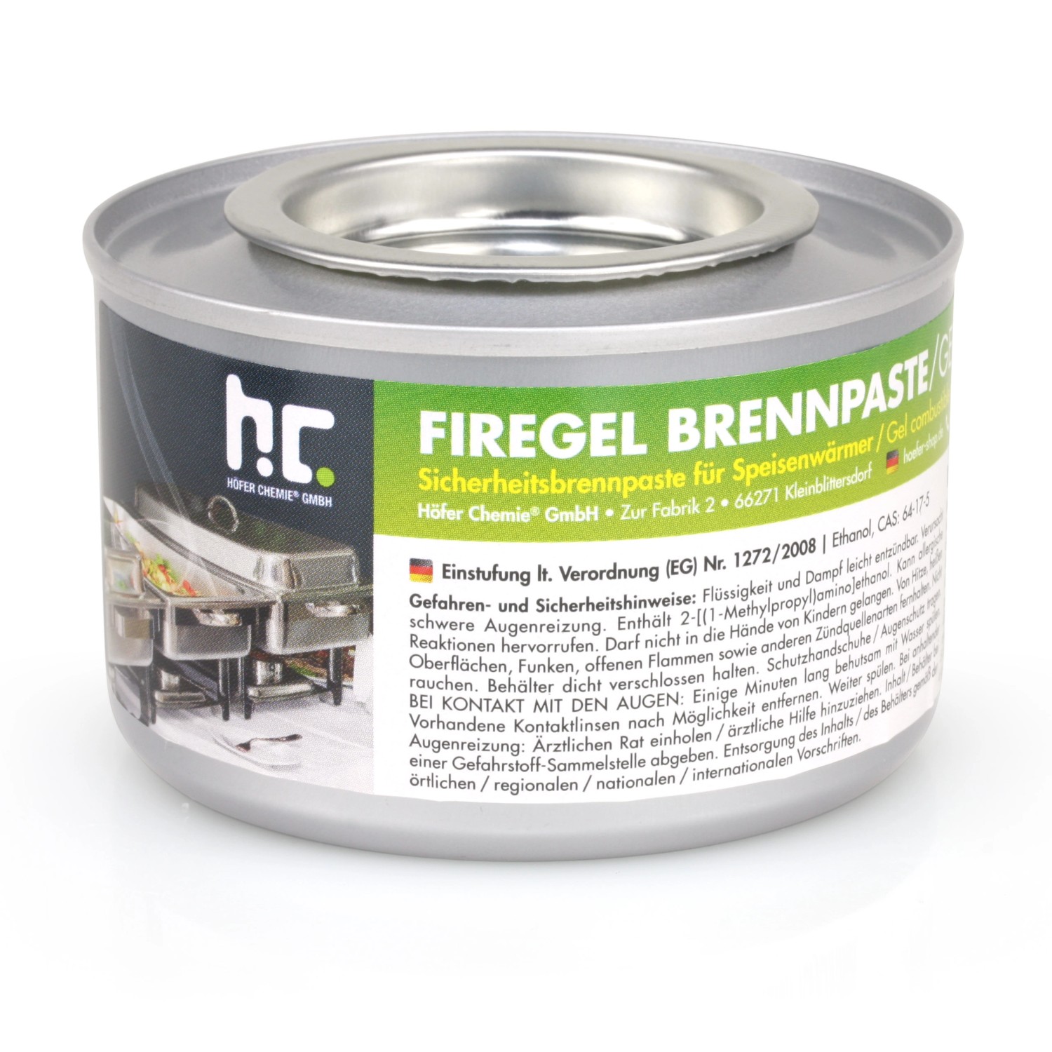 Flambiol Firegel Brennpaste, 6 Dosen à 200g, zum Warmhalten von Speisen.