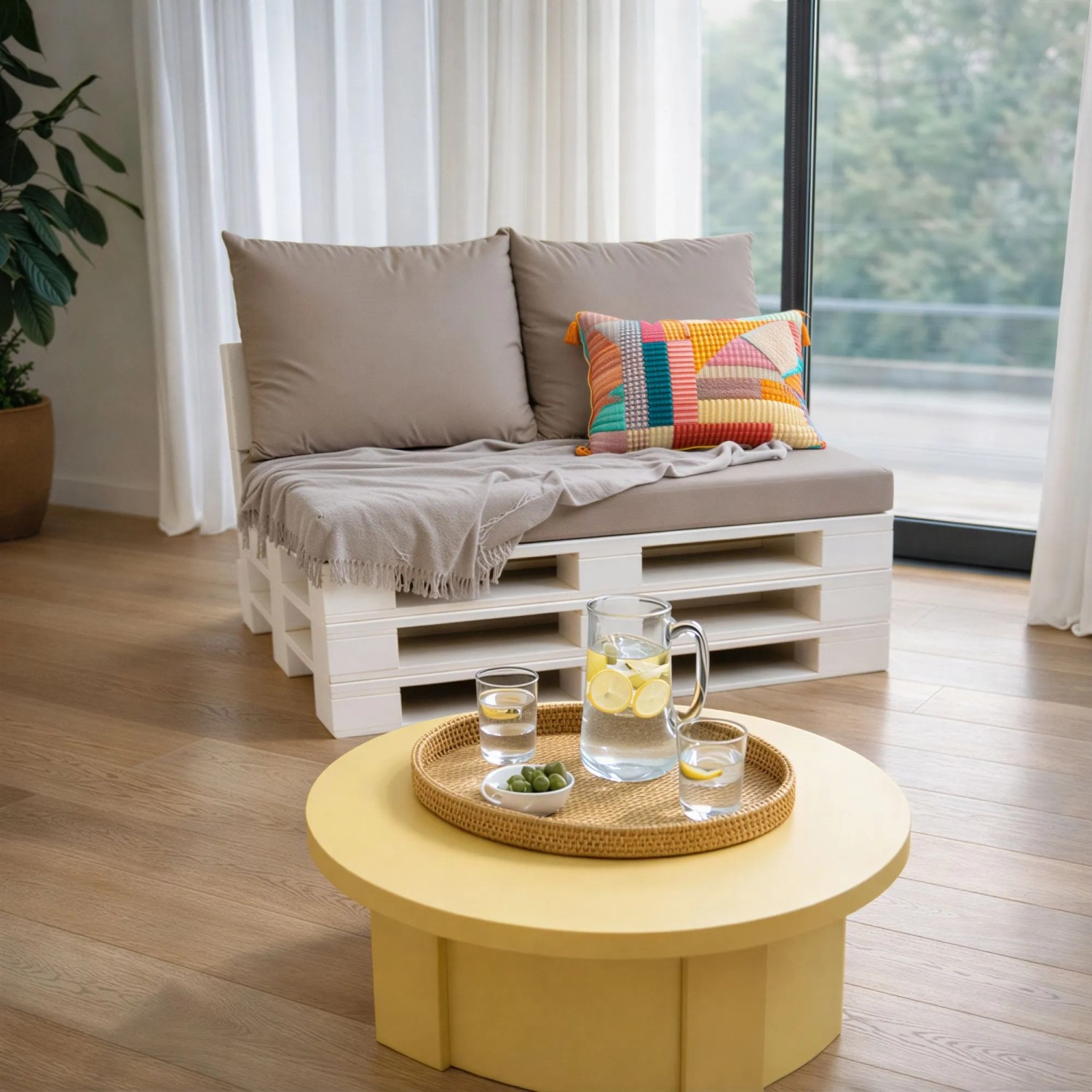 Setgarden Pastel Outdoor Palettenkissen Set 120x60x10cm Sitzkissen + Rückenkissen 2x60x50cm 1tlg Caffe latte kaufen bei OBI