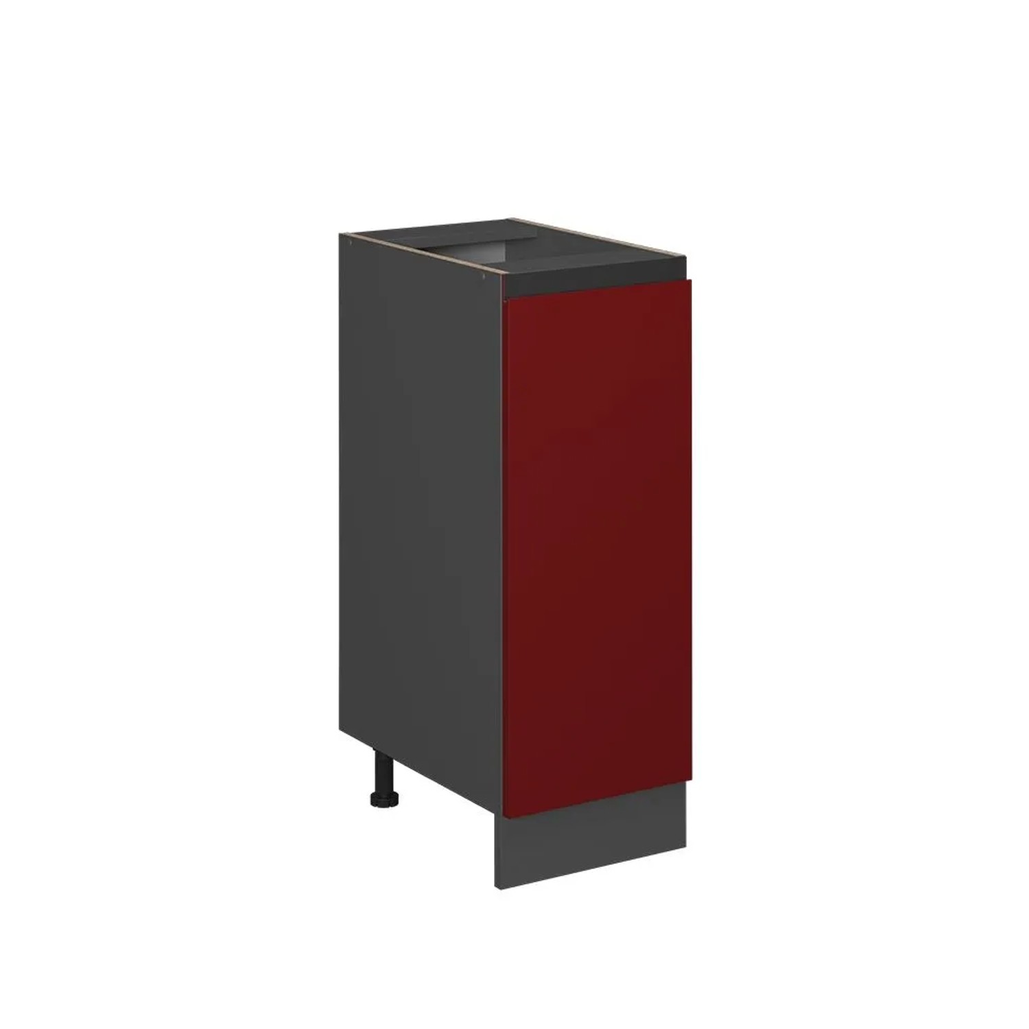 Vicco Apothekerschrank R-Line Rot Anthrazit 30 cm J-Shape ohne Arbeitsplatte