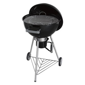 Jamestown Holzkohle-Kugelgrill Dexter XL (Ø 54 cm) mit verchromtem Grillrost und Ablage.