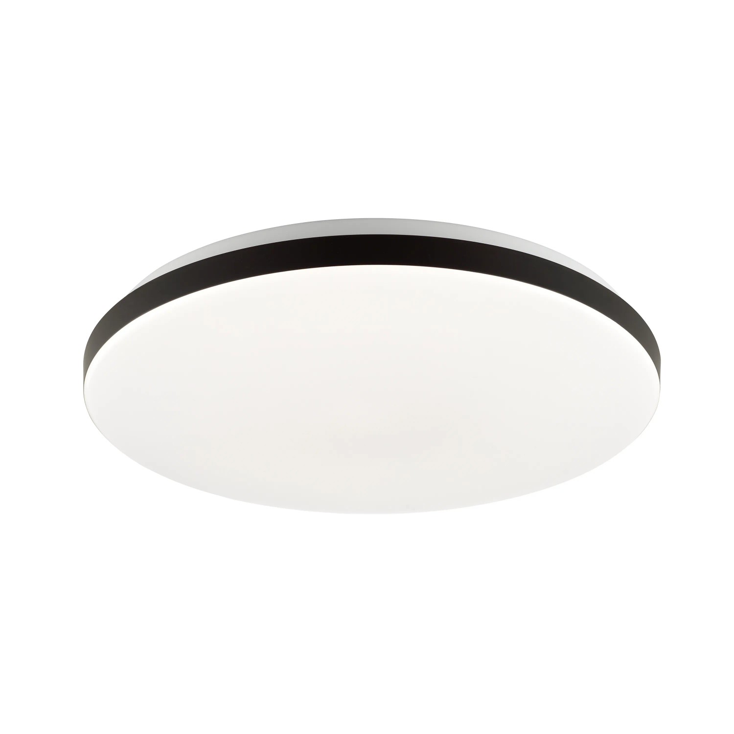 Smarte LED-Deckenleuchte Livio, Ø 38,5 cm, mit RGB & CCT Funktion, weiß-schwarz.