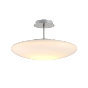 Lindby LED Deckenleuchte Gunda 9624354 Dimmbar Modern in Weiß aus Glas 1-flammig Wohnzimmerleuchte