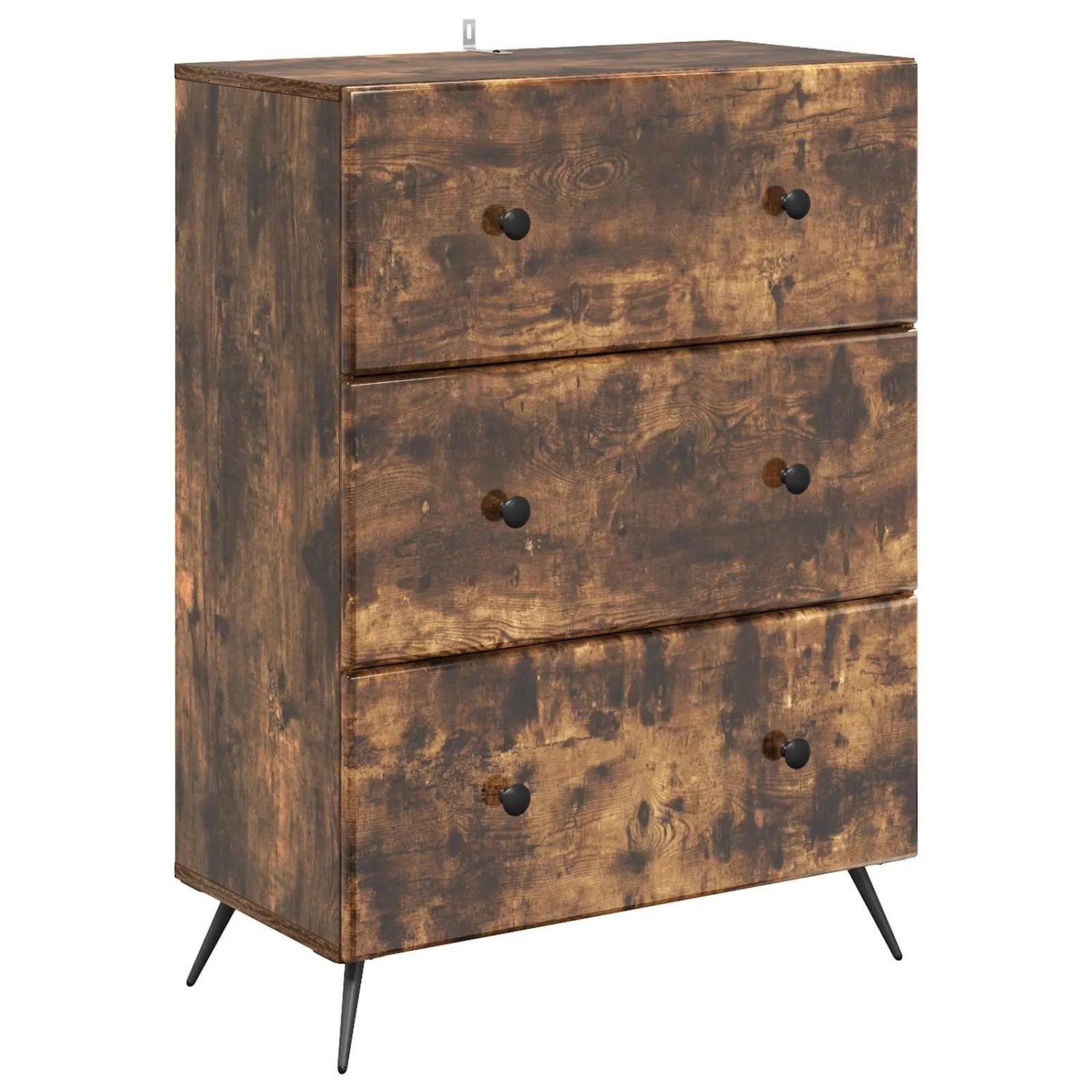 vidaXL Schubladenschrank Geräucherte Eiche 66 x 34,5 x 90 cm 895530