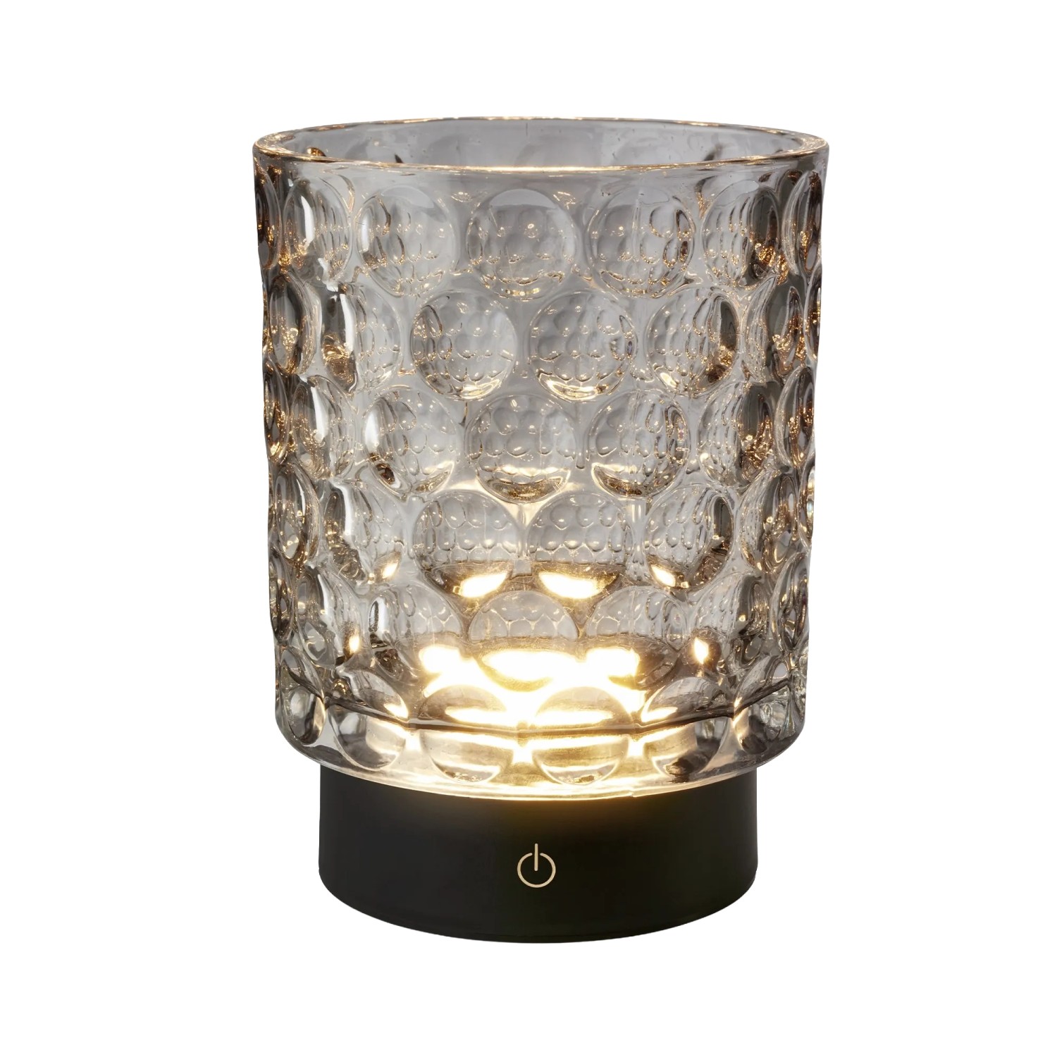 Brilo Akku-LED-Tischleuchte Sunora Glas Dimmbar Touch Grau