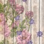 Komar Vlies Fototapete Vintage Rose, 400x250 cm, mit Rosenmotiv auf Holzplanken-Optik.