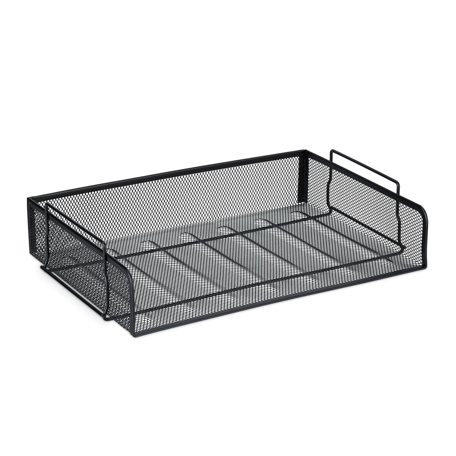 Relaxdays Dokumentenablage Stahl Schwarz Stapelbar 8,5 cm x 36 cm x 25 cm 400 g