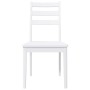 vidaXL Esszimmerstühle 2 Stk Weiß Massivholz Gummibaum 4102521_5