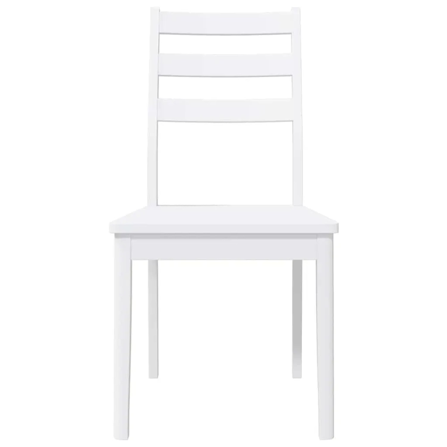 vidaXL Esszimmerstühle 2 Stk Weiß Massivholz Gummibaum 4102521_5