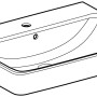 Geberit Renova Plan Waschbecken, 65x48 cm, Weiß, für Waschtischunterschrank geeignet.