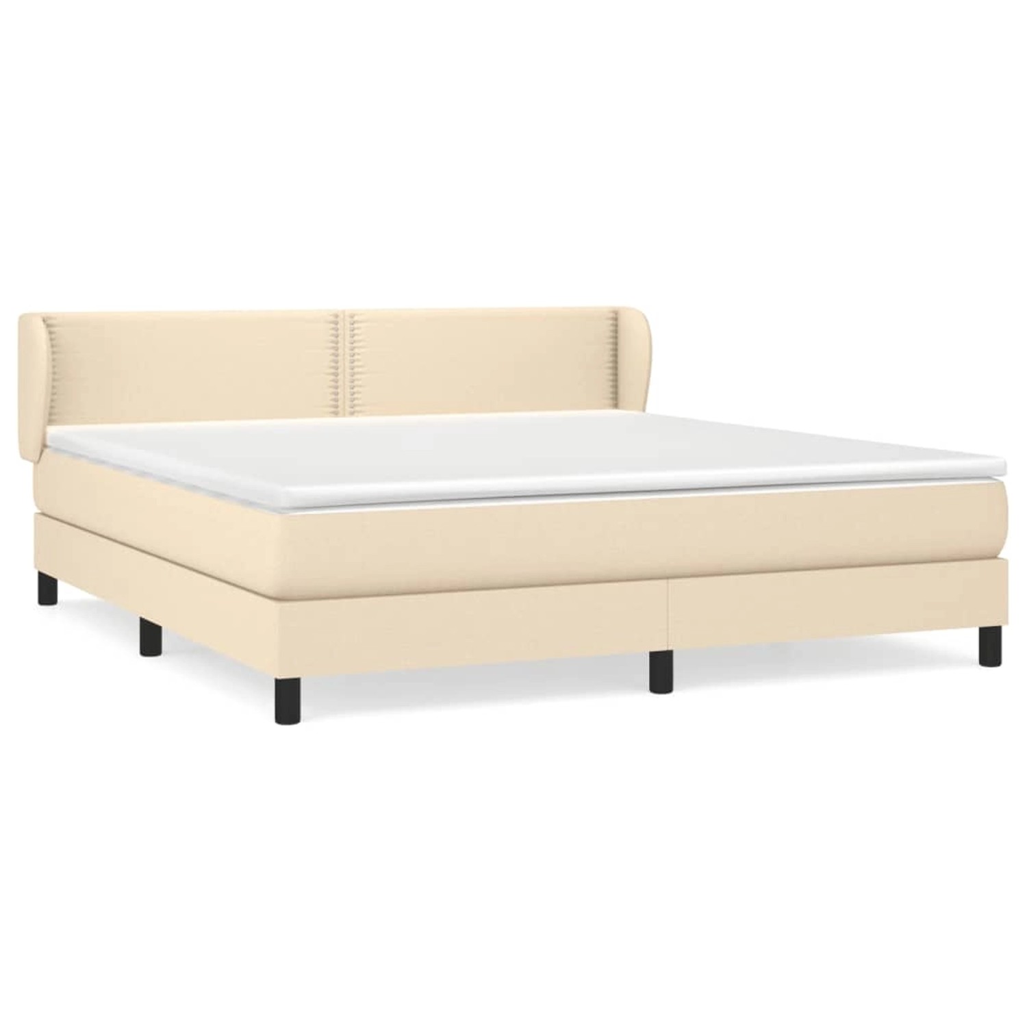 vidaXL Boxspringbett mit Matratze Creme 160x200 cm Stoff1394893 günstig online kaufen