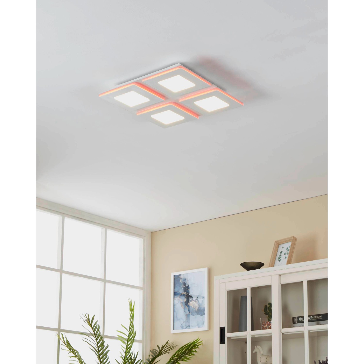 Eglo LED-Deckenleuchte Padrogiano-Z 45 cm x 45 cm Weiß