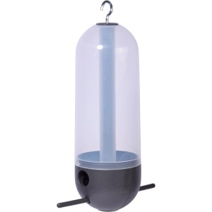 Anthrazitfarbener Dobar Futterspender Cornbar, 9x25 cm, mit Aufhängevorrichtung.