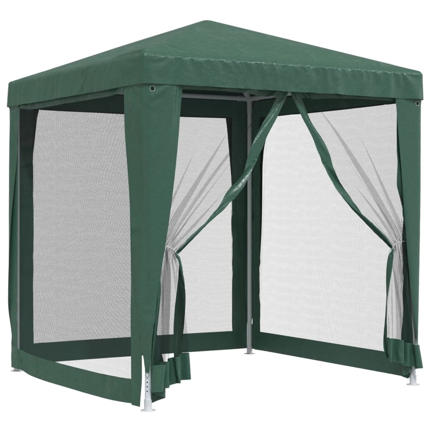 vidaXL Partyzelt mit 4 Mesh-Seitenwänden Grün 2x2 m HDPE günstig online kaufen