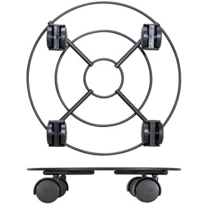 Wagner Pflanzenroller Draht GH 0943, Ø 30 cm, schwarz matt, mit Doppelrollen.