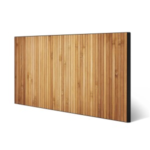 Banjado Magnettafel 78x37cm mit Bambus Motiv. Magnetwand, Pinnwand aus Metall in Schwarz. Inkl. 4 Magnete.