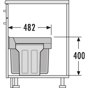 HAILO Abfallsammler Mülleimer Terzett 2x 10L Dunkelgrau Hailo 3666131