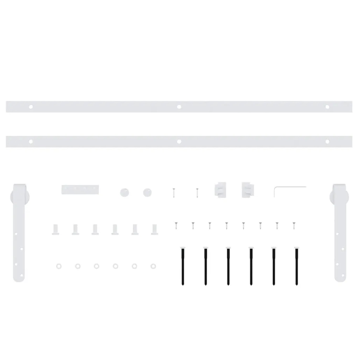 vidaXL Mini Schiebetürbeschlag Set für Schranktüren Carbonstahl 122 cm 151693_4