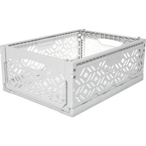 Weiße Klappbox Midi, 14,5 l, ideal zur Aufbewahrung und platzsparend zusammenklappbar.