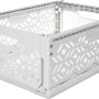 Weiße Klappbox Midi, 14,5 l, ideal zur Aufbewahrung und platzsparend zusammenklappbar.