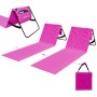 2er Set 24MOVE Strandmatten, klappbar mit Rückenlehne und Tasche, rosa Liegematten.