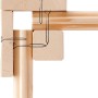 Detailaufnahme der Eckverbindung eines Karibu Holz-Gartenhauses mit Schrauben.