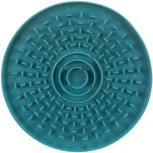 Jollypaw Schleckplatte, Ø 21cm, Petrol, für Hunde. Hundenapf aus TPE.