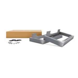 HEVVA GRAZ Möbelfüße, 2er Set, Rohstahl-Klarlack, 15x40 cm, mit Schrauben & Anti-Rutsch-Pads.