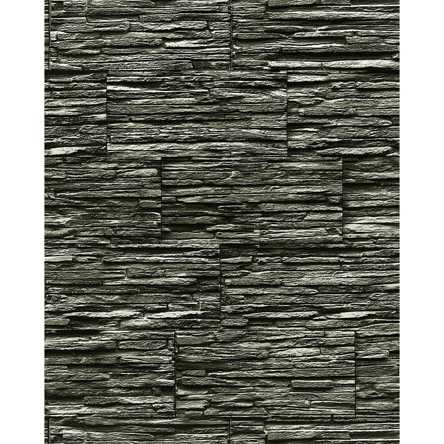 EDEM 1003-34 Tapete Steintapete Naturstein Bruchstein hochwaschbar Schwarz günstig online kaufen