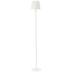 Weiße LED-Stehleuchte Kaami, 130 cm hoch, für den Außenbereich.