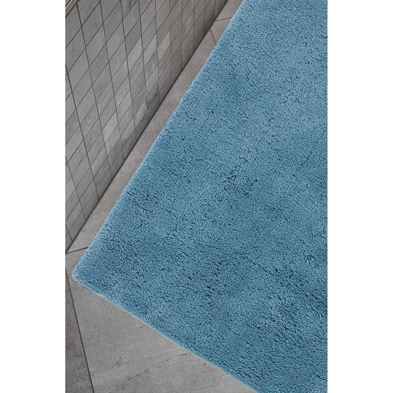 Schöner Wohnen Badteppich Bahamas, 67x110 cm, uni hellblau, Baumwolle