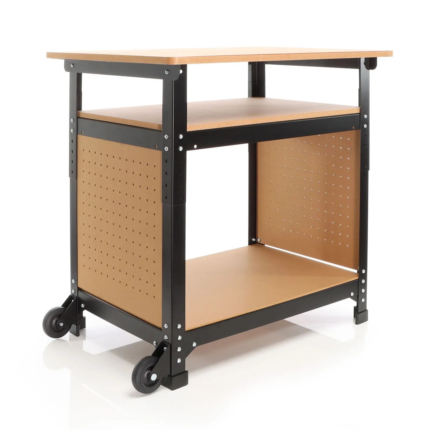 Xpotool Fahrbare Werkbank 69X51X66-82 Cm Werktisch Höhenverstellbar Arbeitstisch