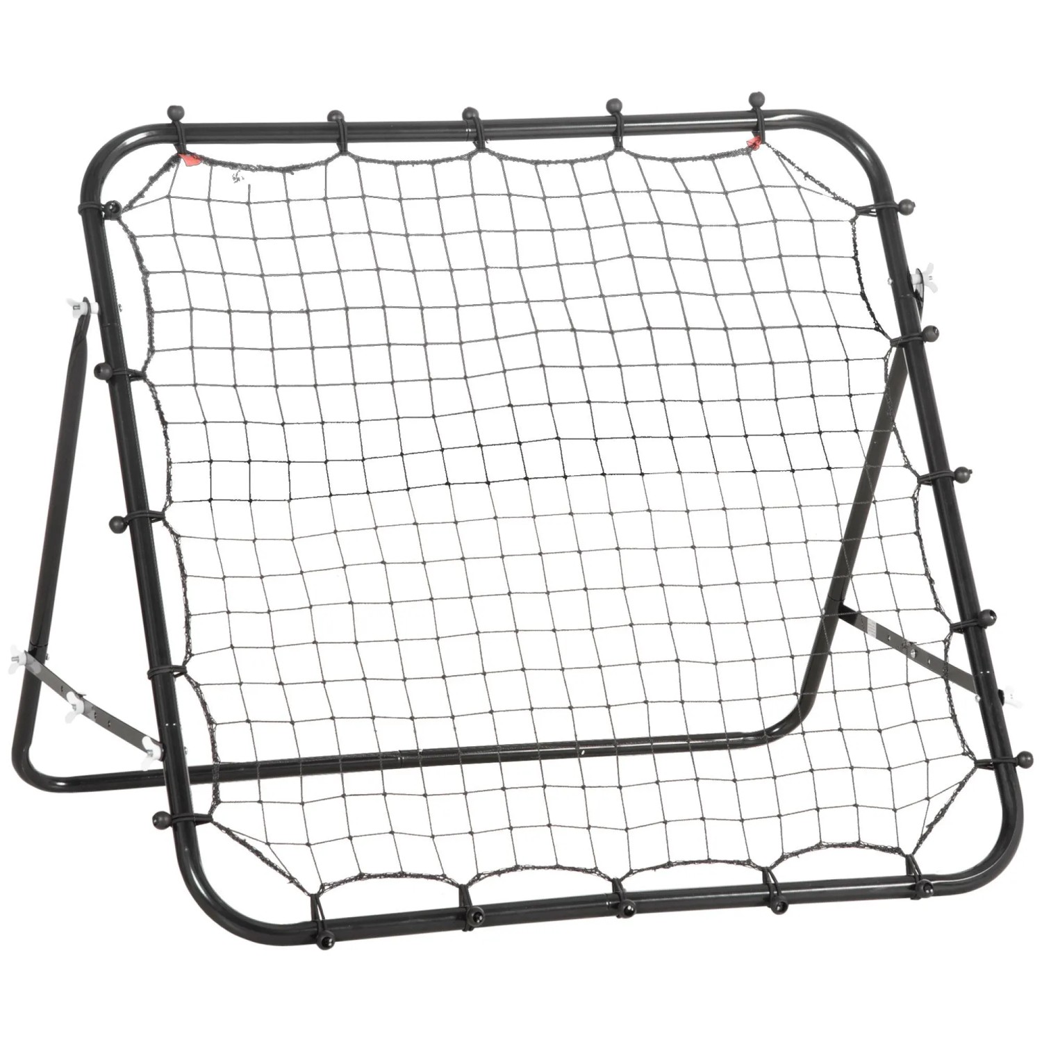 HOMCOM Rebounder für Fußball PE Metall Schwarz 96L x 80B x 96H cm