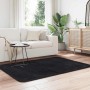 Schwarzer vidaXL Hochflorteppich NAVARRA, 120x170 cm, im Wohnzimmer
