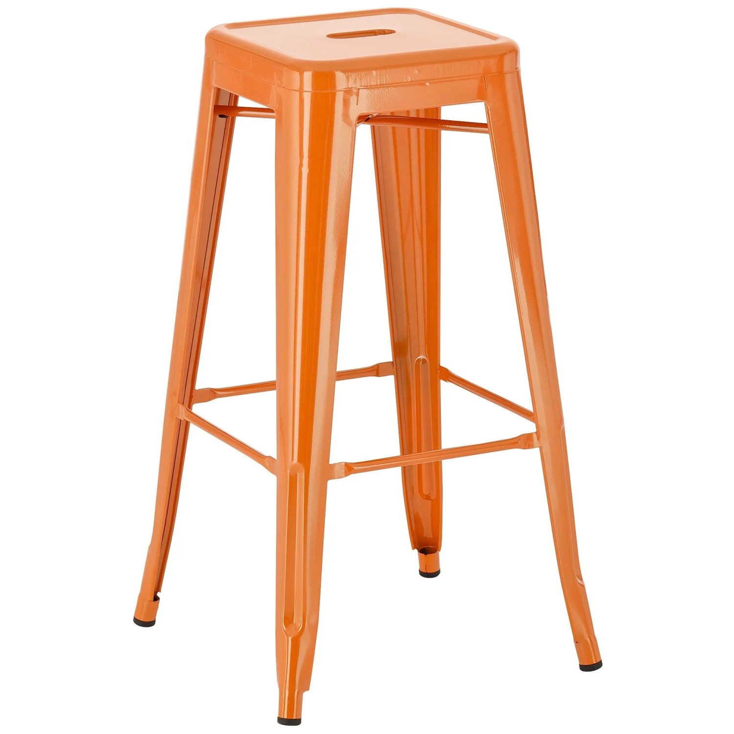 DELUKE Barhocker DOLAN Metall Orange 43x43x76cm Barstuhl Tresenhocker Tresenstuhl