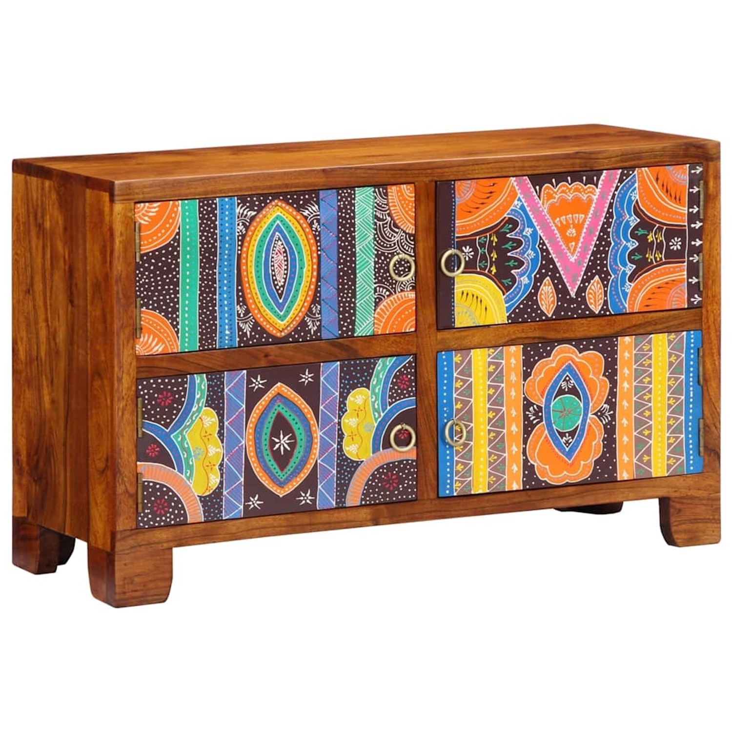 vidaXL Schuhschrank mit Tür Braun 90 x 35 x 55 cm Massivholz Akazie 4016513 günstig online kaufen