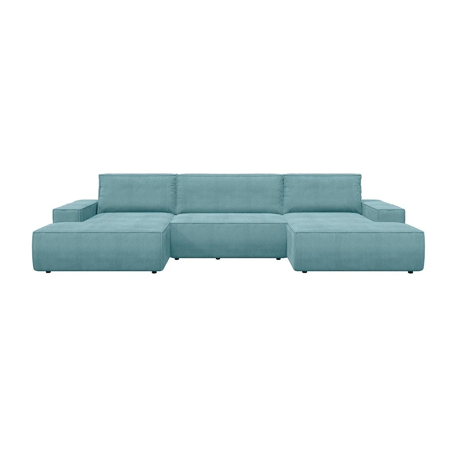 Vente-unique Schlafsofa Amelia Türkisblau 358 cm